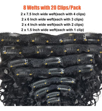 Cargar imagen en el visor de la galería, Doren Extensiones De Cabello Humano Rizado Profundo Con Clip
