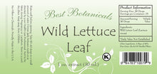 Cargar imagen en el visor de la galería, Best Botanicals Extracto De Hoja De Lechuga Silvestre 1
