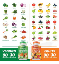 Cargar imagen en el visor de la galería, Simply Natures Promise Suplementos De Frutas Y Verduras 90
