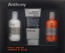 Cargar imagen en el visor de la galería, Anthony Face It &amp; Go Kit | Set 3 Piezas | Limpiador Glicólico + Exfoliante + Hidratante | Skincare Masculino
