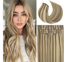 Cargar imagen en el visor de la galería, Lacer Extensiones De Cabello Humano Remy Con Clip De 22
