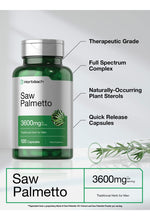 Cargar imagen en el visor de la galería, Extracto De Saw Palmetto   120 Cápsulas   Sin Gluten   De
