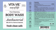Cargar imagen en el visor de la galería, Vita Vie Gel De Baño Antibacteriano 12 Onzas
