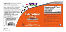 Cargar imagen en el visor de la galería, Now Suplementos L-prolina 500 Mg Producción De Colágeno*

