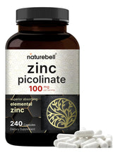 Cargar imagen en el visor de la galería, Naturebell Picolinato De Zinc De Alta Potencia 100 Mg  240
