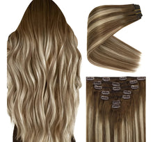 Cargar imagen en el visor de la galería, Ve Sunny Extensiones De Cabello Humano Remy Con Clip De 18
