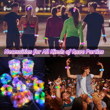 Cargar imagen en el visor de la galería, Aosimin 27 Piezas De Scrunchies Led Multicolor De Doble Capa
