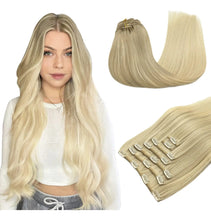 Cargar imagen en el visor de la galería, Maxita Extensiones De Cabello Humano Real 24 Pulgadas Rubio
