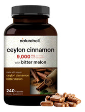 Cargar imagen en el visor de la galería, Naturebell Canela De Ceilán 9000 Mg Por Porción 240 Cápsulas
