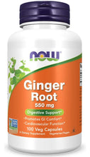 Cargar imagen en el visor de la galería, Now Suplementos Raíz De Jengibre Zingiber Officinale 550 Mg
