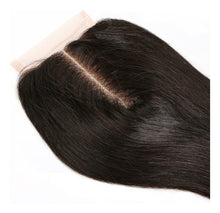 Cargar imagen en el visor de la galería, Amberhair Encaje Clousre Cabello Humano Recto 8a Brasileño

