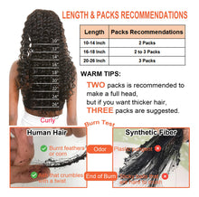 Cargar imagen en el visor de la galería, Doren Extensiones De Cabello Humano Rizado Profundo Con Clip
