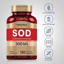 Cargar imagen en el visor de la galería, Superóxido Dismutasa SOD 300 mg | 180 Cápsulas | Piping Rock
