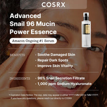 Cargar imagen en el visor de la galería, Cosrx Advanced Snail 96 Esencia De Mucina 3.38 Fl Oz
