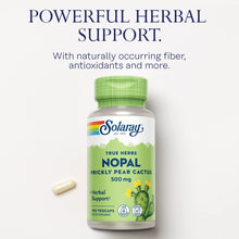 Cargar imagen en el visor de la galería, Solaray Nopal Cactus De Tuna De 500 Mg Con Fibra Dietética
