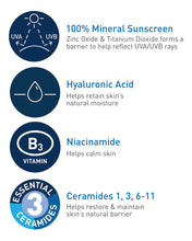 Cargar imagen en el visor de la galería, Cerave Protector Solar 100% Mineral Spf 50 Protector Solar
