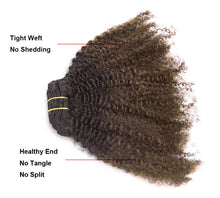 Cargar imagen en el visor de la galería, Ombre Remy Extensiones De Cabello Humano En Clip Afro Kinky
