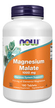 Cargar imagen en el visor de la galería, Now Foods Suplementos Malato De Magnesio 1000 Mg Producción
