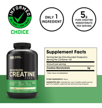 Cargar imagen en el visor de la galería, Optimum Nutrition Creatina Micronizada | Monohidrato en Polvo
