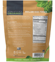Cargar imagen en el visor de la galería, Polvo Orgánico De Cáscara De Psyllium Viva Naturals 24 Onzas
