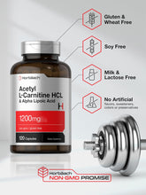 Cargar imagen en el visor de la galería, Horbäach Acetil L Carnitina Hcl Y Ácido Alfa Lipoico 1200 Mg
