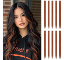 Cargar imagen en el visor de la galería, Feshfen Extensiones De Cabello De Color Cobre Con Clip 10

