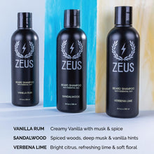 Cargar imagen en el visor de la galería, Zeus Champú Para Barba Infundido Con Té Verde E Ingredientes
