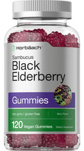 Cargar imagen en el visor de la galería, Horbaach Sambucus Saúco Negro 400 mg 120 Gomitas | Zinc + Vitamina C | Inmunidad
