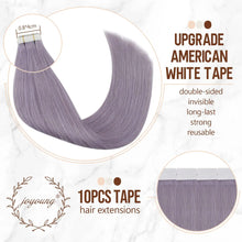 Cargar imagen en el visor de la galería, Joyoung Extensiones De Cabello Humano Con Cinta Color Morado
