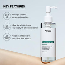 Cargar imagen en el visor de la galería, Anua Heartleaf Aceite Limpiador De Poros Mild Lavado Facial

