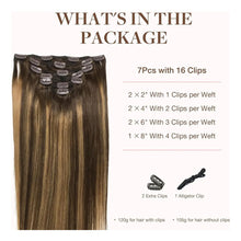 Cargar imagen en el visor de la galería, Goo Goo Extensiones De Cabello Humano Remy Con Clip En
