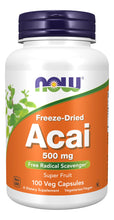 Cargar imagen en el visor de la galería, Now Suplementos Acai 500 Mg Super Fruta Liofilizada Con
