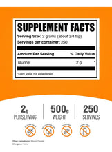 Cargar imagen en el visor de la galería, Bulksupplements Taurina Pura En Polvo 1
