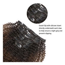 Cargar imagen en el visor de la galería, Ombre Remy Extensiones De Cabello Humano En Clip Afro Kinky
