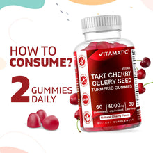 Cargar imagen en el visor de la galería, Vitamatic Gomitas Cereza Ácida + Semillas de Apio 4000 mg Pack x2 | Ácido Úrico

