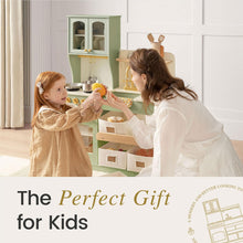 Cargar imagen en el visor de la galería, Tiny Land Play Kitchen For Kids Wooden Play Kitchen With Toy
