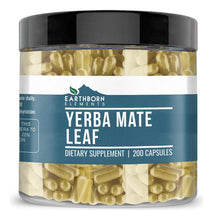 Cargar imagen en el visor de la galería, Earthborn Elements Yerba Mate Leaf 200 Cápsulas Pura Y Sin
