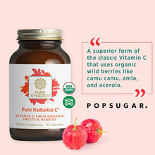 Cargar imagen en el visor de la galería, Pure Synergy Pure Radiance C | Vitamina C 100% Natural Wholefood | 90 Cápsulas
