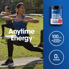 Cargar imagen en el visor de la galería, Optimum Nutrition Amino Energy | Pre-Entrenamiento | Caféna Natural 100mg + BCAA + Aminoácidos | 30 Porciones | Frambuesa Azul | 0g Azúcar
