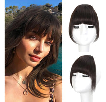 Cargar imagen en el visor de la galería, Berracy Flequillo Con Clip Extensiones De Cabello Humano 100
