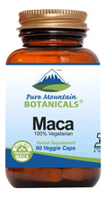 Cargar imagen en el visor de la galería, Pure Mountain Botanicals Maca Orgánica 90 Cápsulas Veganas | 1000 mg Cruda + Gelatinizada | Adaptógeno | Energía + Libido + Resistencia | Kosher Sin Gluten Sin OMG
