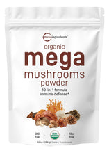 Cargar imagen en el visor de la galería, Micro Ingredients Mega Hongos 10 en 1 Orgánico en Polvo 284g | Reishi Chaga León Cordyceps + 7 más | Inmunidad Cerebro Longevidad
