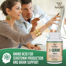 Cargar imagen en el visor de la galería, L-Serina 2000 mg | 180 Cápsulas | Vegano | Sin OGM | Double Wood
