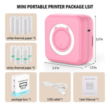 Cargar imagen en el visor de la galería, Huijutchen Mini Impresora Térmica De Bolsillo Sin Tinta Mini
