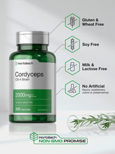 Cargar imagen en el visor de la galería, Horbäach Cordyceps Cápsulas De Hongos De 2000 Mg   200
