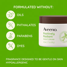 Cargar imagen en el visor de la galería, Aveeno Positively Radiant Cuidado De La Piel Crema Nocturna
