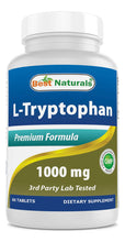 Cargar imagen en el visor de la galería, Best Naturals L-triptófano 1000 Mg 60 Comprimidos
