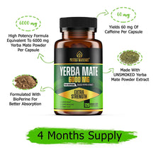 Cargar imagen en el visor de la galería, Yerba Mate Extra Fuerte De 6000 Mg De Alta Potencia 60 Mg De

