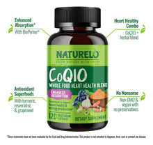 Cargar imagen en el visor de la galería, Naturelo Whole Food Coq10 Con Mezcla De Salud Cardíaca
