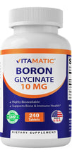 Cargar imagen en el visor de la galería, Vitamatic Boro Quelado Como Glicinato 10 Mg 240 Tabletas -
